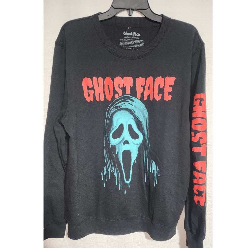 ghost face black sweatshirt men size medium